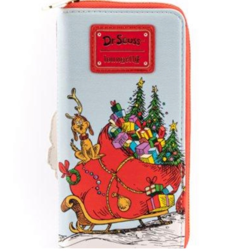 - Loungefly Dr. Seuss The Grinch Chimney Thief Mini Backpack and Wallet - Picture 5 of 8